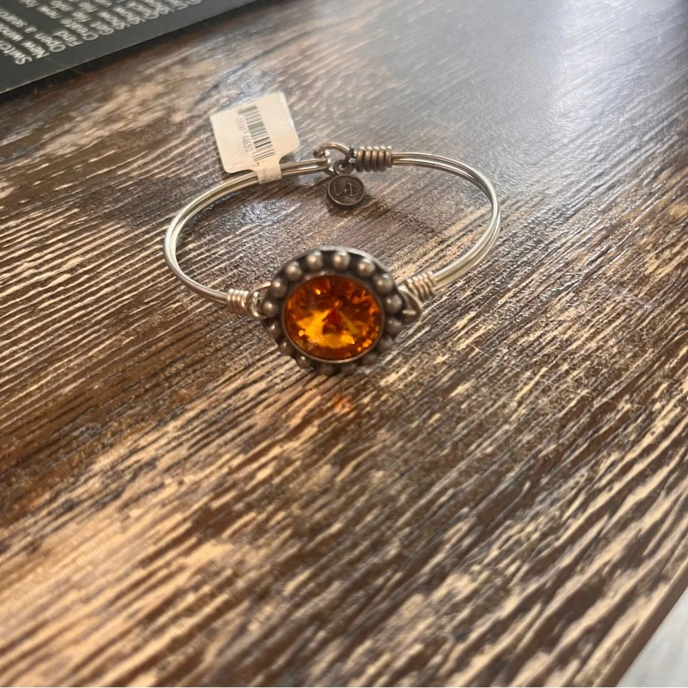 NEW Luca + Danni GOLD TOPAZ GEM STONE bracelet, NWT